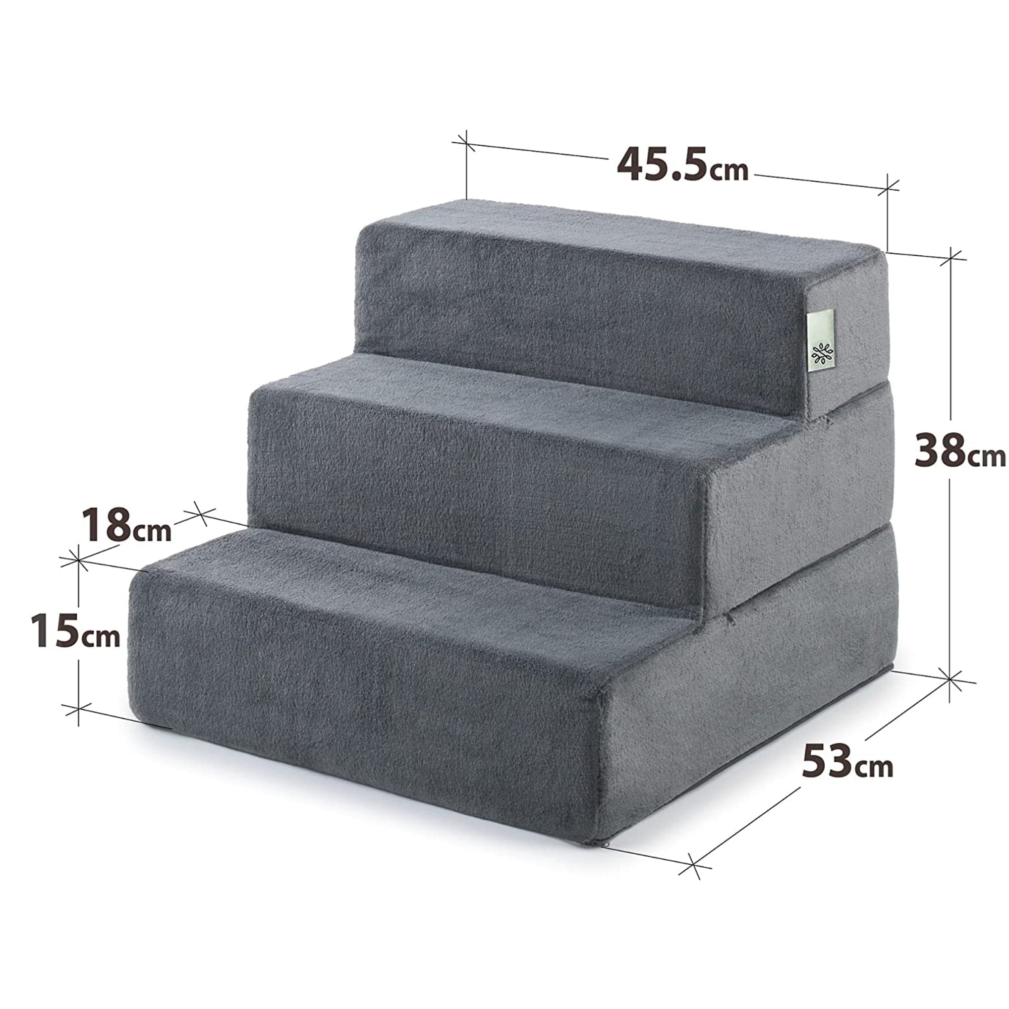 Foam 13”-24” Comfort Pet Stairs, Charcoal