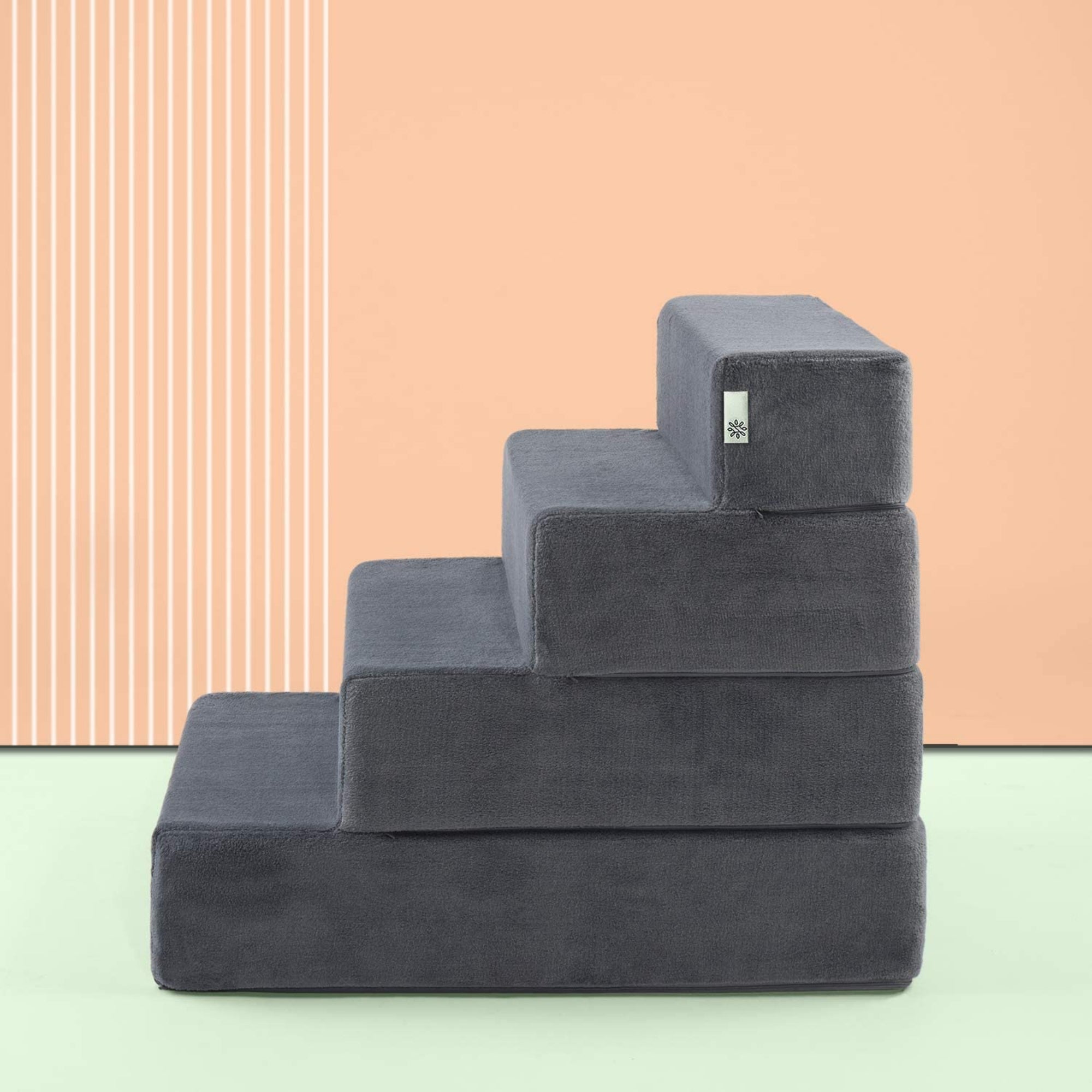 Foam 13”-24” Comfort Pet Stairs, Charcoal