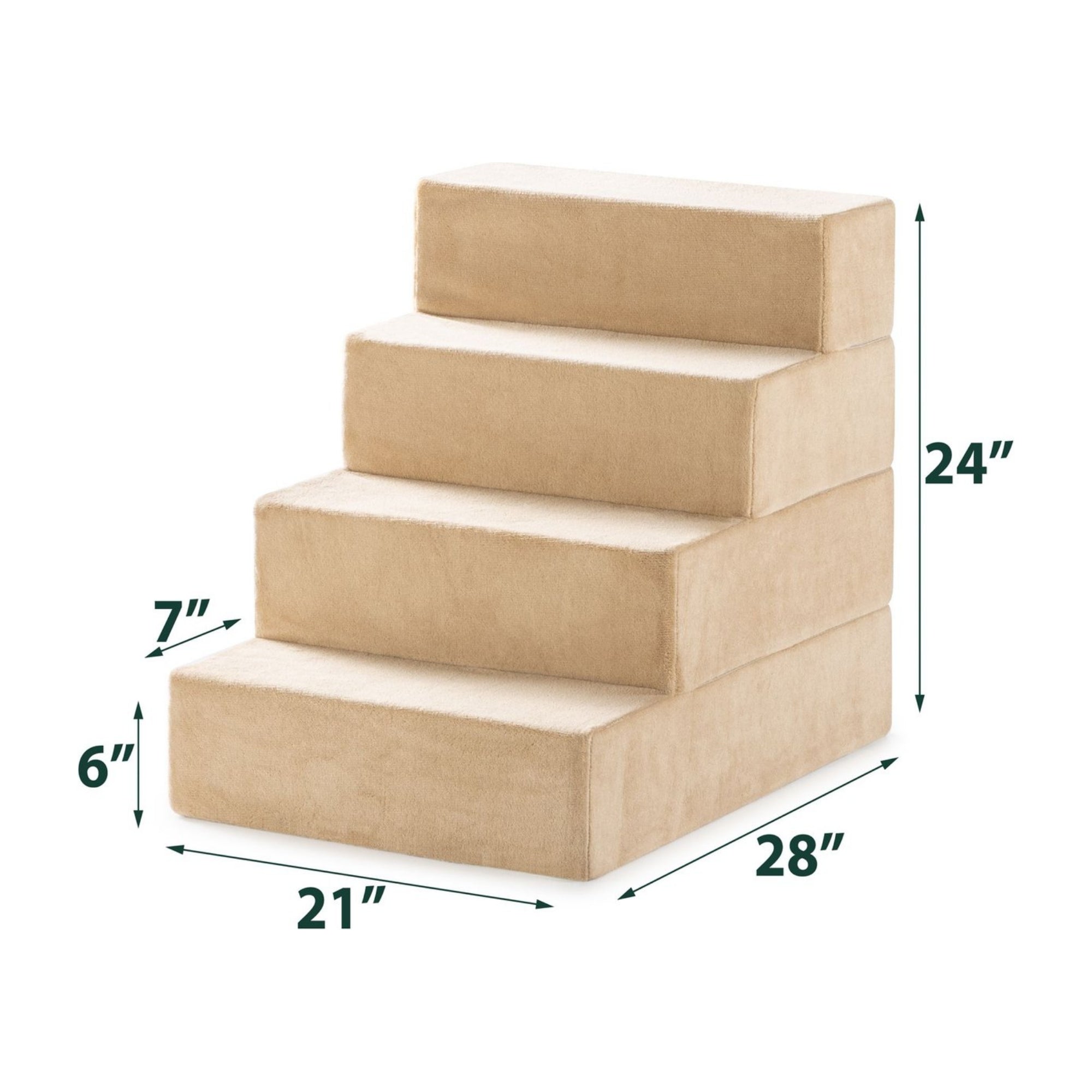 Foam 13”-24” Comfort Pet Stairs, Cream