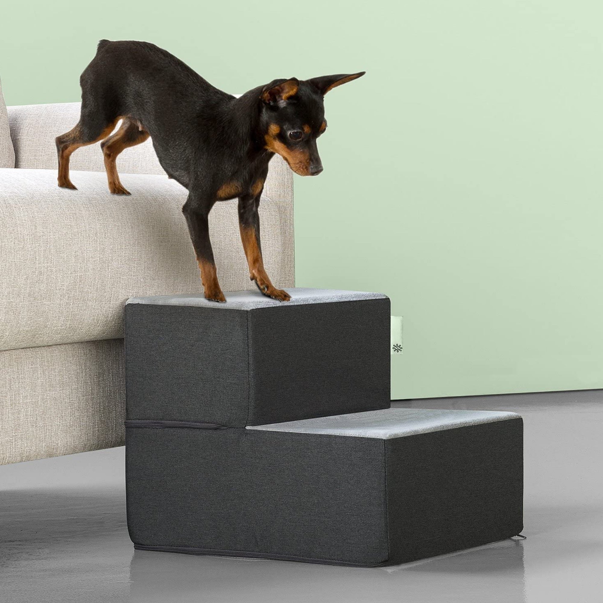 Foam 13”-24” Easy Pet Stairs, Charcoal