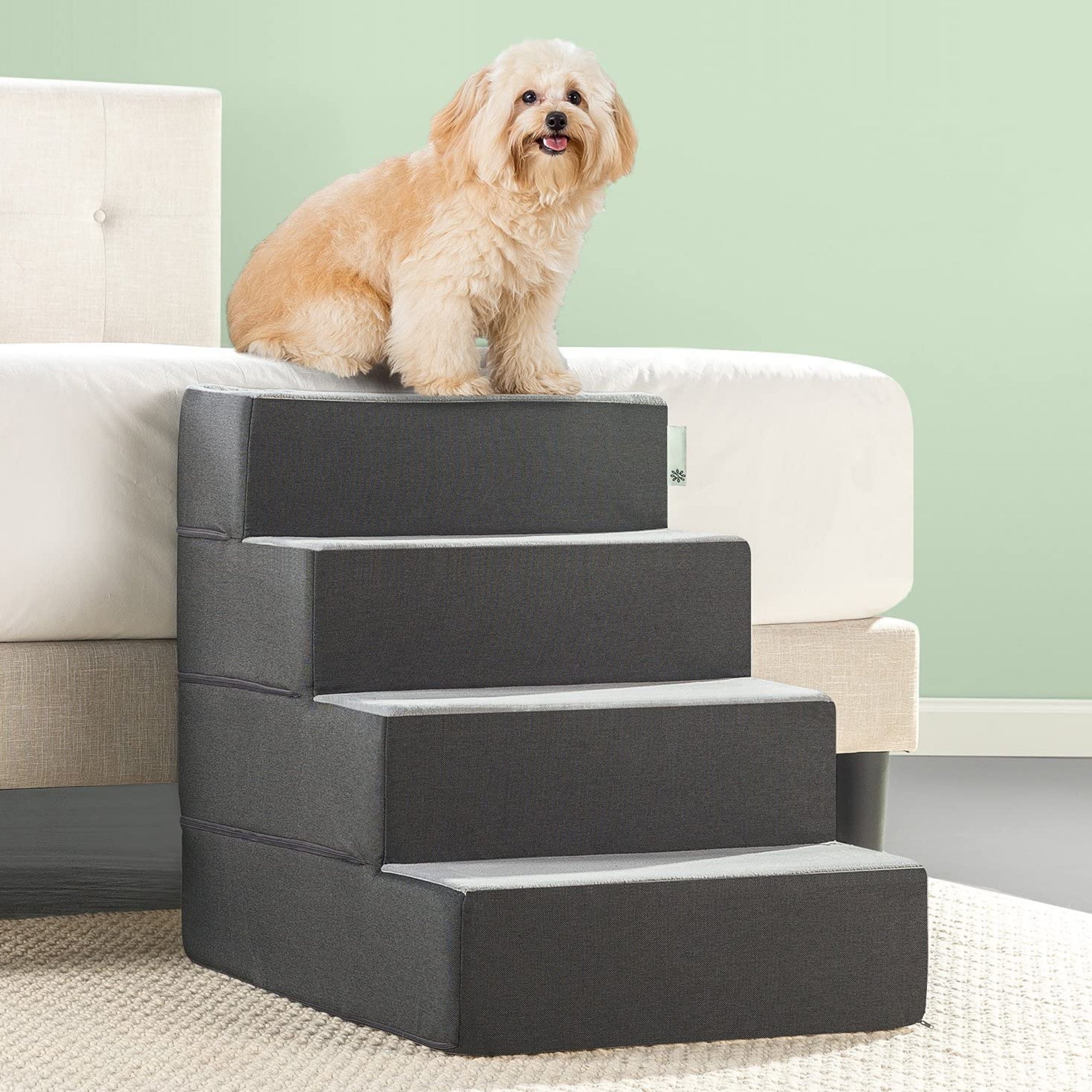 Foam 13”-24” Easy Pet Stairs, Charcoal