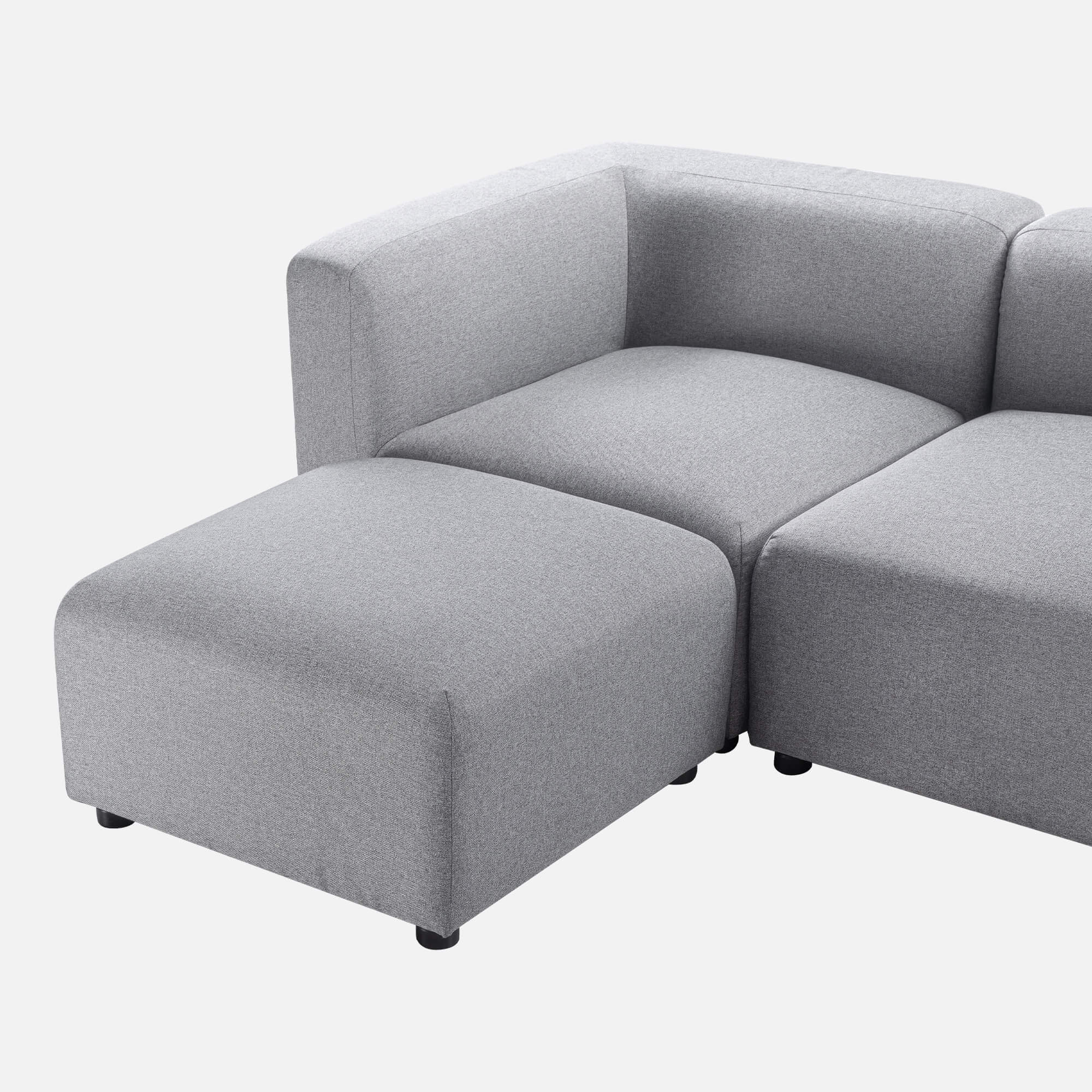 luca sectional sofa in grey