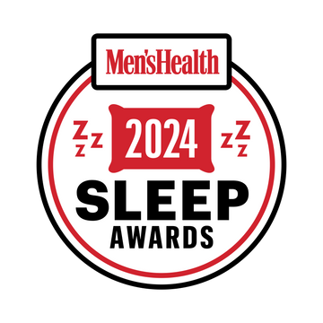 Men's Health 2024 Sleep Award winner logo, recognizing Zinus for best adjustable beds and best mattress for adjustable bed.