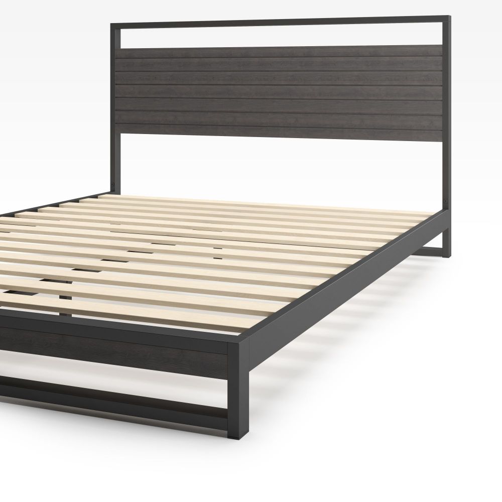 Suzanne Metal and Wood Platform Bed Frame