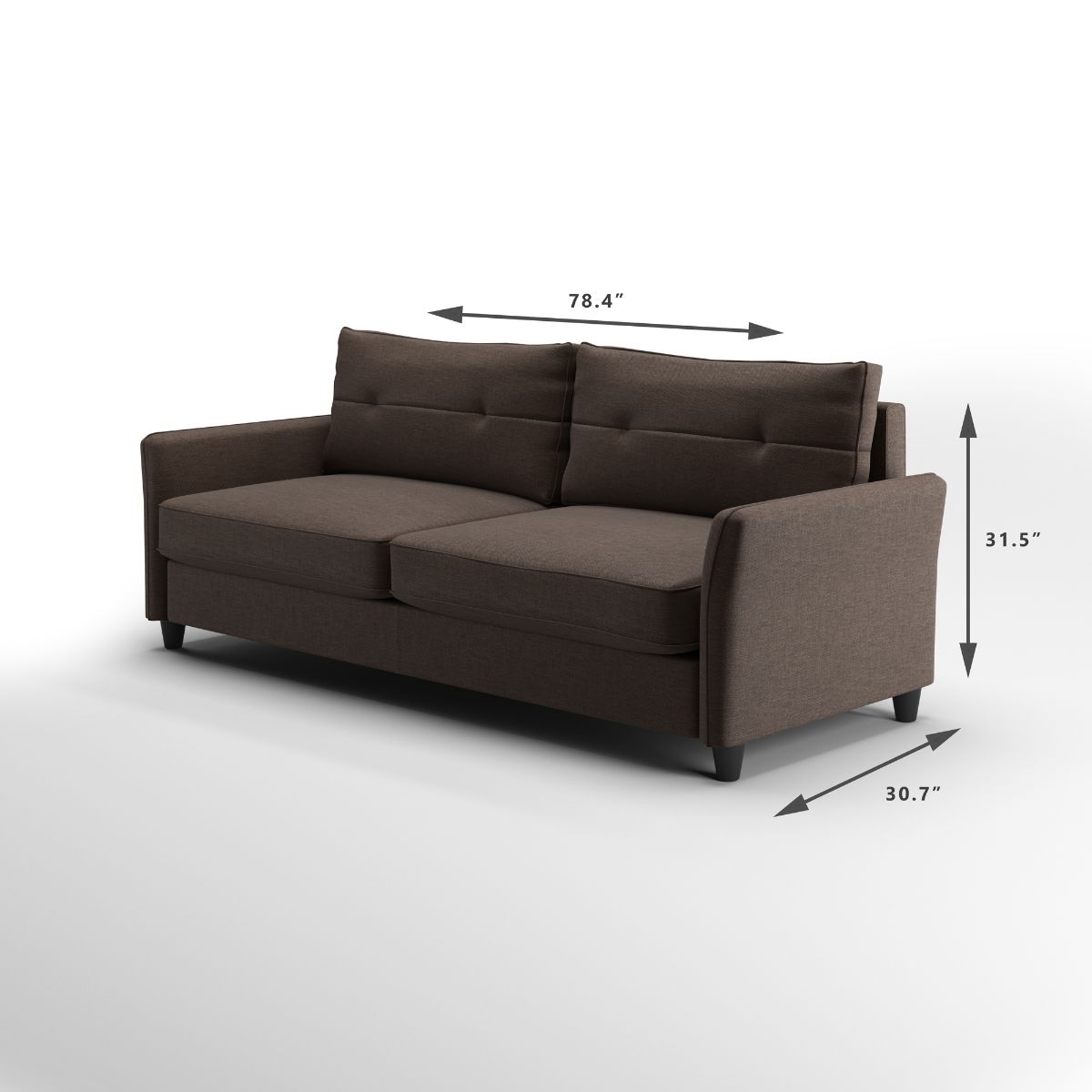 Ricardo Contemporary Sofa Brown