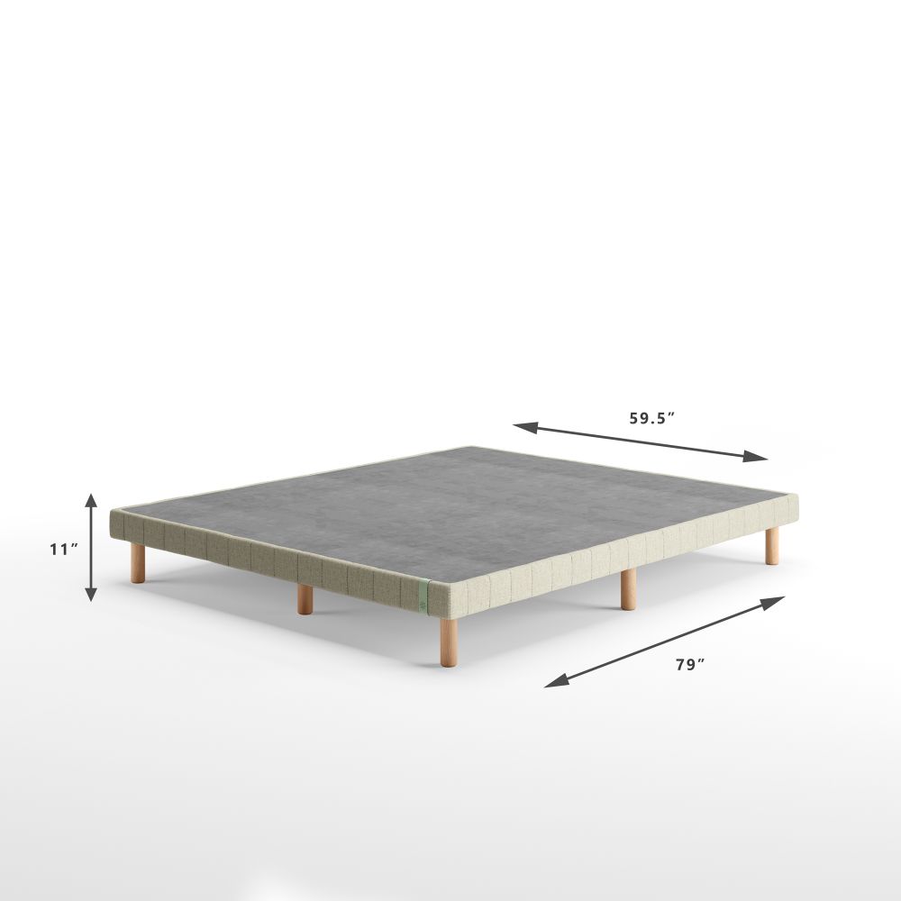 Justina Metal Mattress Foundation 11  Beige