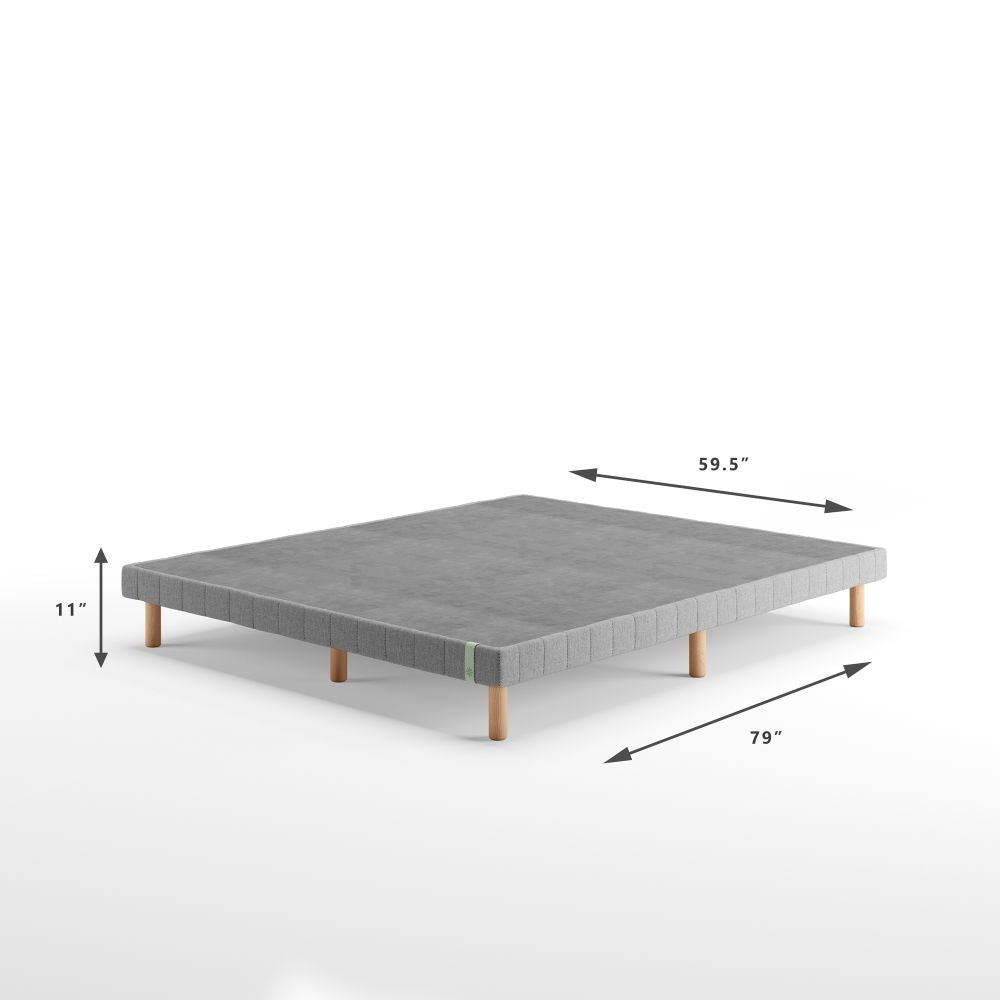 Justina Metal Mattress Foundation 11  Grey