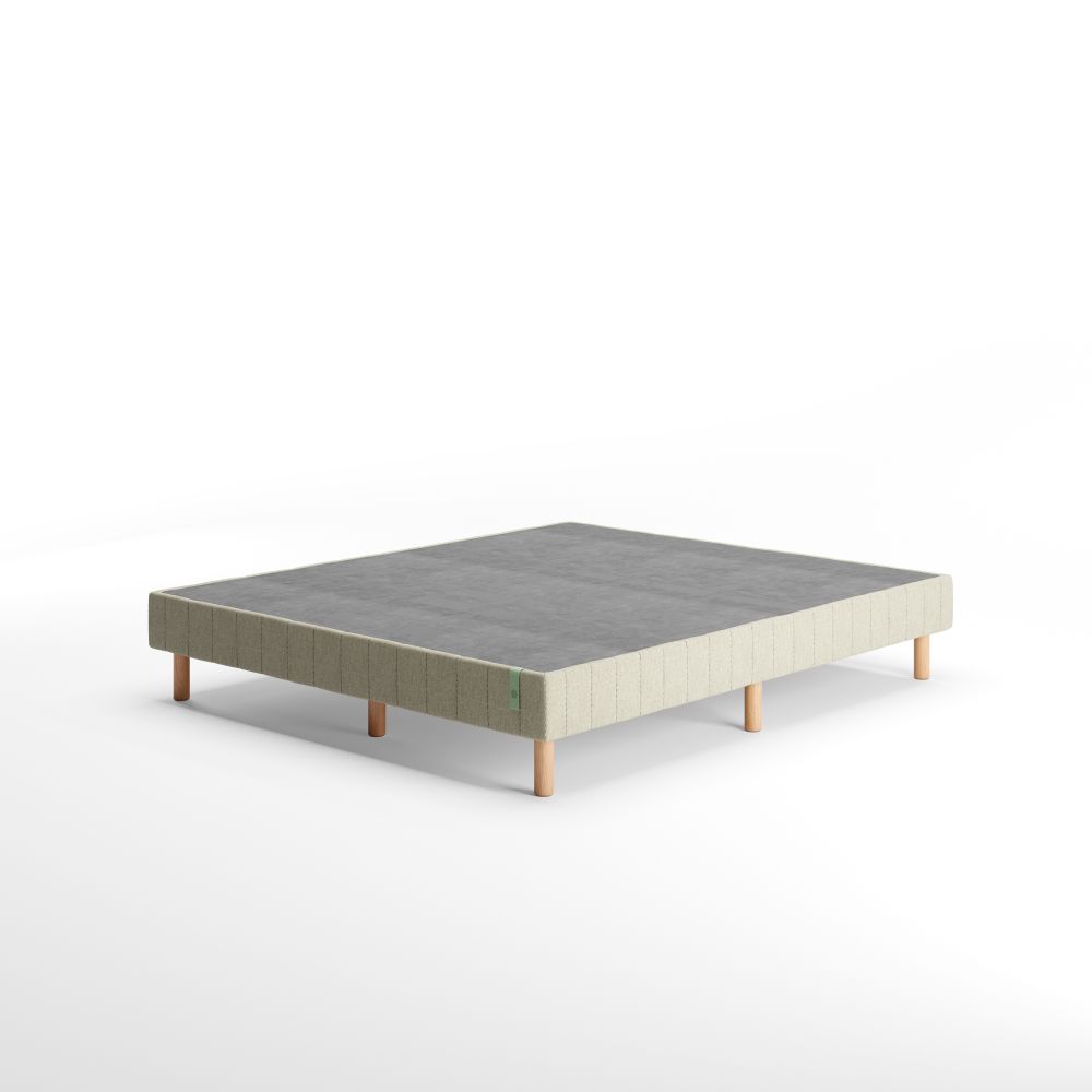 Justina Metal Mattress Foundation 14  Beige