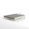 Justina Metal Mattress Foundation 14  Beige