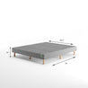 Justina Metal Mattress Foundation 14  Grey