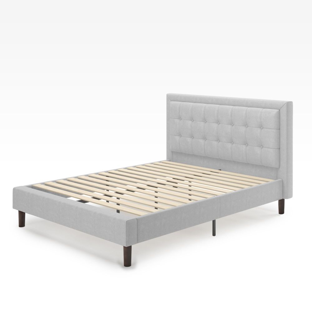 Dachelle Upholstered Platform bed frame quarter