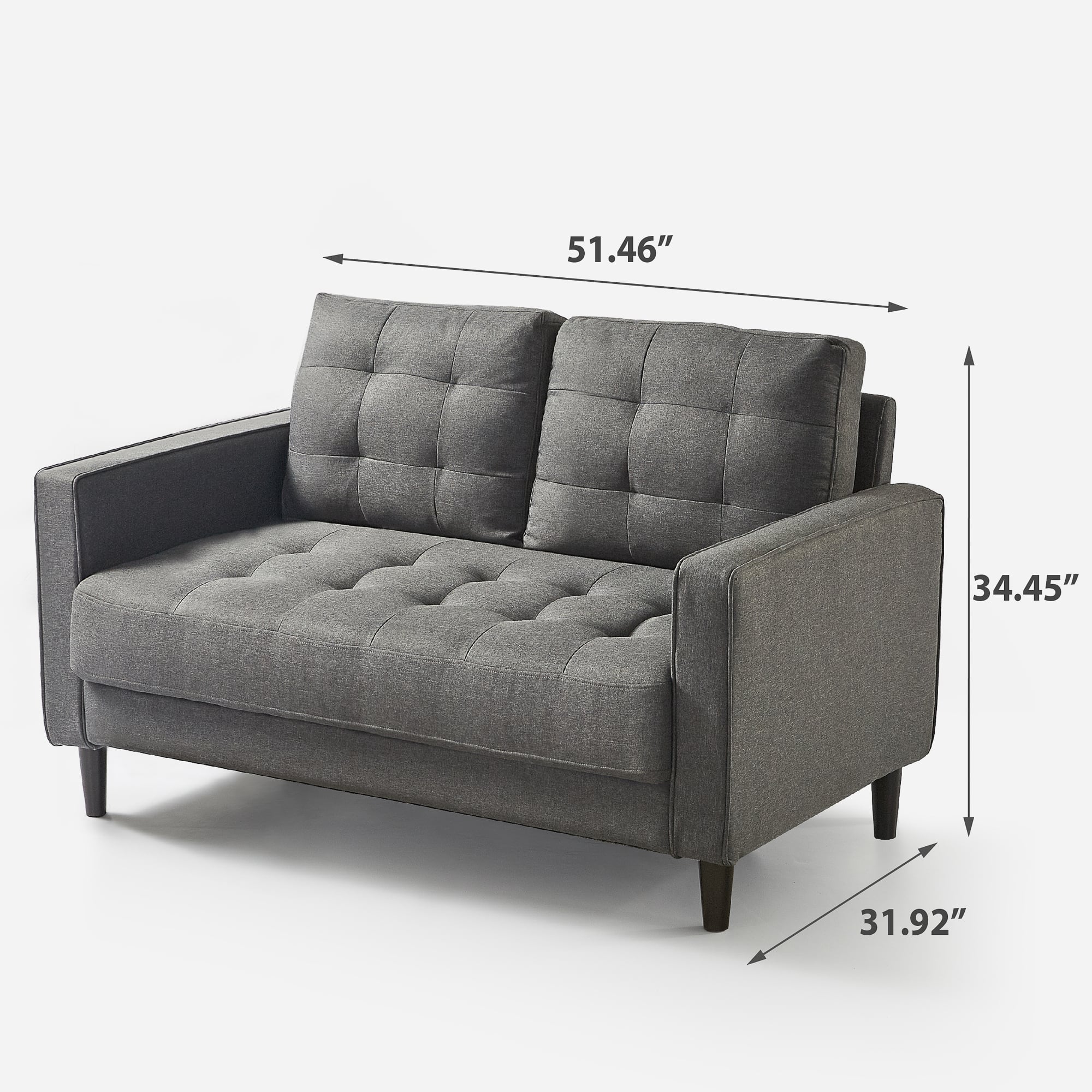 Benton Loveseat Dark Grey