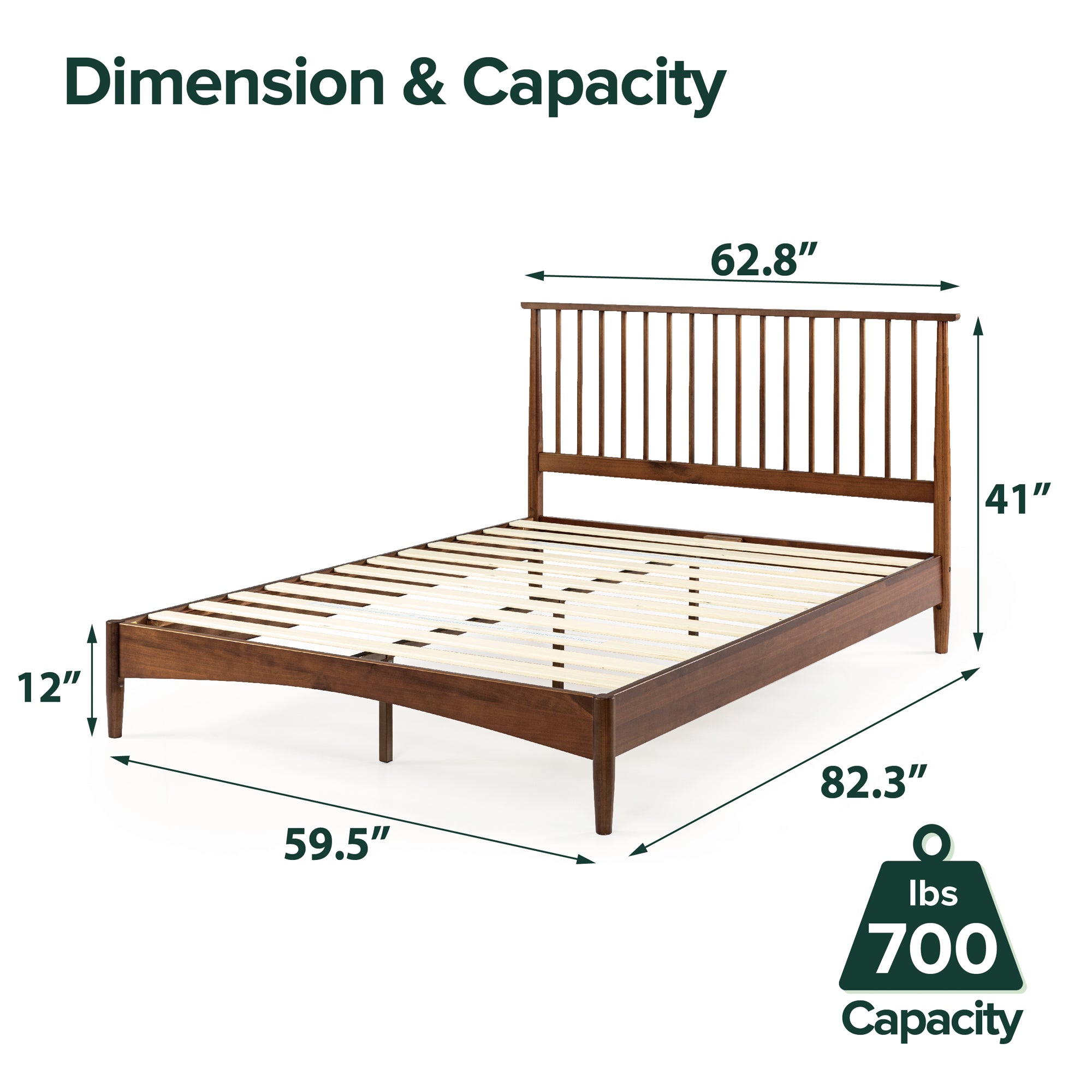 Linda Wood Platform Bed Frame